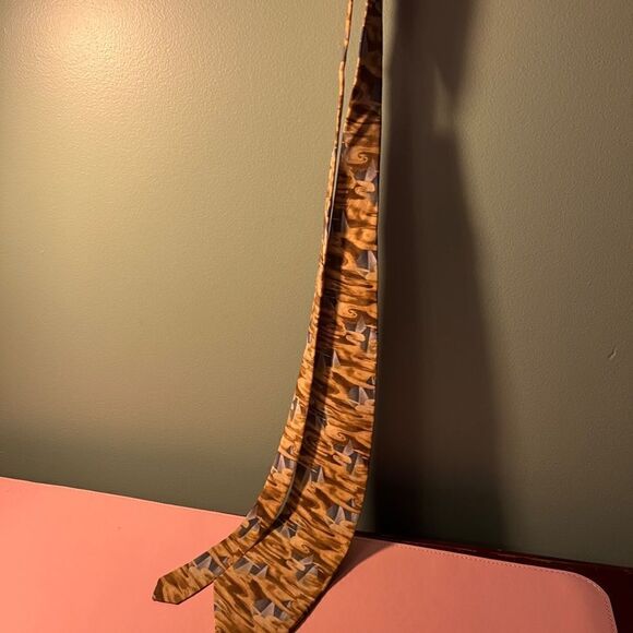 Grateful Dead SILK Tie Like NEW Great Pyramids  First Set Brown Gray J. Garcia